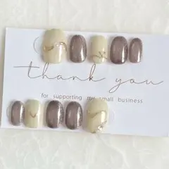 現品　14448 ネイルチップ　ニュアンス　フラッシュマグ　ミラー　パール