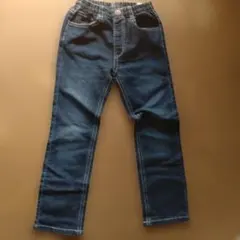 キッズ デニムパンツ 120cm ハート刺繍