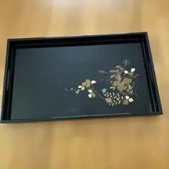 黒漆塗 山水蒔絵 お盆 大型 トレー - メルカリ
