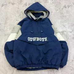 STARTER　ダラスカウボーイズ　NFL　アノラックパーカー　古着　ネイビーS