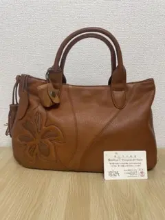 IBIZA イビサ ブラウン レザー ハンドバッグ タッセル 付属あり