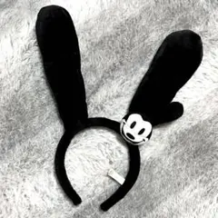 オズワルド 耳付き カチューシャ 黒 ディズニー