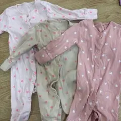 NEXT/ハート柄ロンパース/3枚セット/3-6month