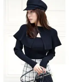 snidel Sustainable2wayケープニットプルオーバー