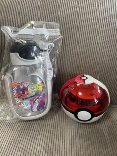 ポケットモンスター　ワンプッシュストローボトル　　モンスターボール　お弁当箱