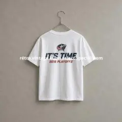 アイスホッケーTシャツ　コロンバスブルージャケッツ　NHL ヴィンテージ風白T