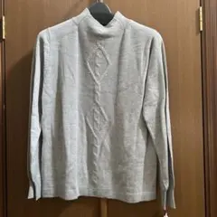 新品未使用　SHINE BOURN グレー　ニットセーター 長袖　ラインストーン