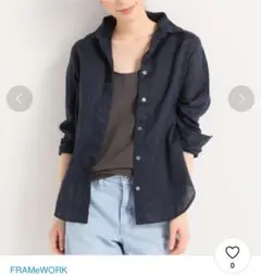 フレームワーク　カシュクールシャツ　リネンシャツ