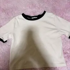 WEGO 半袖 リンガーTシャツ ホワイト ブラック