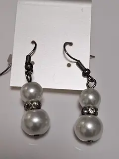 ★★ホワイトパール ★ビーズスタイル✨ピアス★★