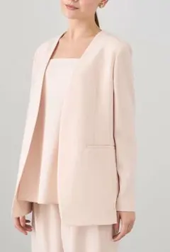 アナイ 24ss ストレッチ クロスボタンレス ジャケット ノーカラー 36