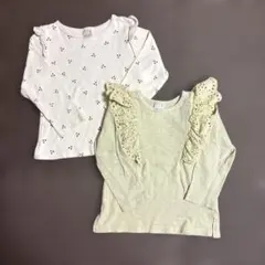 petit main 長袖カットソー 2枚セット 100
