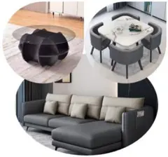 家具フルセット（ダイニングセット＋ソファ＋コーヒーテーブル）