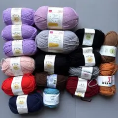 アクリル毛糸 未使用11個　残り毛糸6個セット　DAISO パンドラハウス　元廣