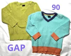 GAP ギャップ　ベビーキッズ　ニット風カットソー　トップス　2点セット　90