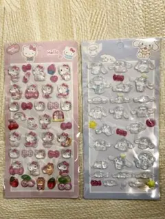 3Dシール　キティ　クロミ　シナモン　マイメロ　ハンギョドン　シール　8