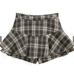 チェック柄フリルスカートパンツ［ks006］