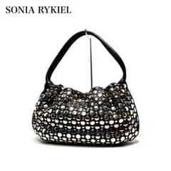 希少✨SONIA RYKIEL スタッズ ビジュー ラインストーン ドミノバッグ