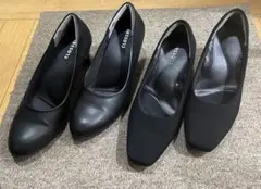 CLOSSI ブラック ハイヒール　23.5 ヒール5cm 冠婚葬祭のサムネイル