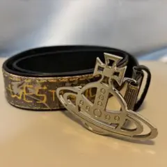 【Vivienne Westwood オーブバックル レザーベルト】