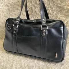 EASTBOY スクールバッグ 合皮 ロゴ刺繍 スクバ 通学 ブラック