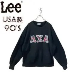 【USA製 90's】 Lee スウェット トレーナー ブラック XL 古着