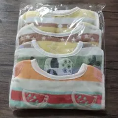 新品！カラフル 6重ガーゼ ベビー用スタイ4枚セット ボタン留め