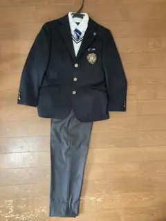 ブレザー セット　黒ブレザー、シャツ、ベスト、ズボン、ネクタイセット