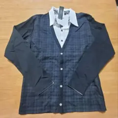 新品タグ付 　MITEX 　フェイクレイヤードシャツ M　В⑫