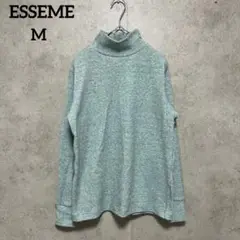 ESSEME エシーム　ハイネックカットソー　裏起毛　ストレッチ　M