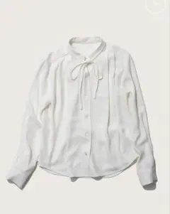 【ソージュ　SOEJU】ジョーゼットリボンブラウス　白　Mサイズ ジョーゼットリボンブラウス - SOÉJU online store｜上質な大人の女性