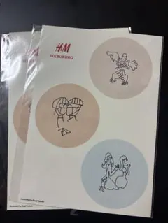 H&M IKEBUKURO ノベルティ ステッカー シール2枚セット非売品未開封のサムネイル