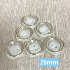 21mmクリームゴールド系 ボタン6個