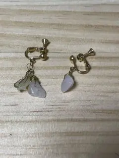 핸드메이드! 로즈 쿼츠와 오팔 귀걸이