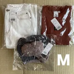 X-girl デニム・ワンピ・ニット帽　3点セット