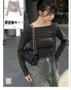 GRL ＊ オフショルドロストレコトップス