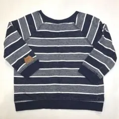 【H&M】長袖カットソー ネイビー・ホワイトストライプ