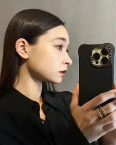 CASETiFY iPhone15用ケース ブラック　ウェーブシリコン