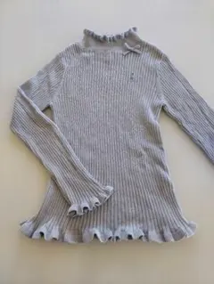 組曲　水色ハイネックカットソー　120サイズ