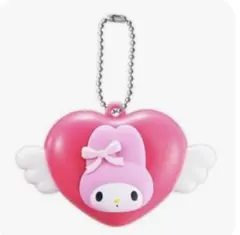 マイメロディ ハート型フィギュア ストラップ付き