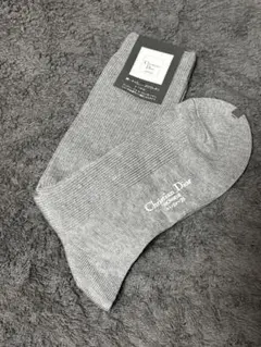 Christian Dior グレー リブソックス