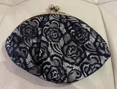 ANNA SUI がま口ポーチ ブラック レースのサムネイル