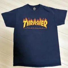 【THRASHER】スラッシャー　Tシャツ　ネイビー　M 古着　フェード