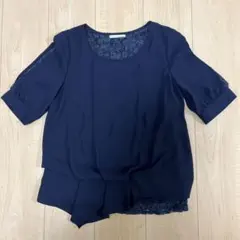 オペークドットクリップ OPAQUE.CLIP トップス ブラウス ネイビー S
