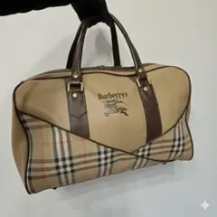 バーバリー ミニボストンバッグ ノバチェック レザー