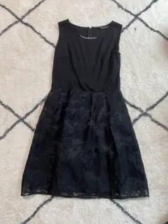 【L〜LL】パーティードレス/セレモニードレス　膝丈　黒