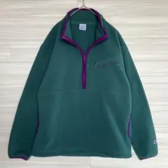 【美品】チャンピオン製　Champion ハーフジップ フリースジャケット