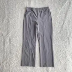 ノアージュ ストレッチ センターピンタック パンツ 3L グレー スラックス