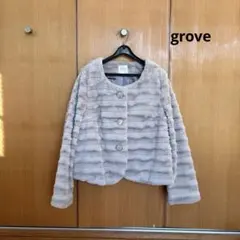 grove フェイクファージャケット　Lサイズ