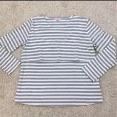 エルフィンドール授乳ボーダーカットソー♡ M L  妊婦